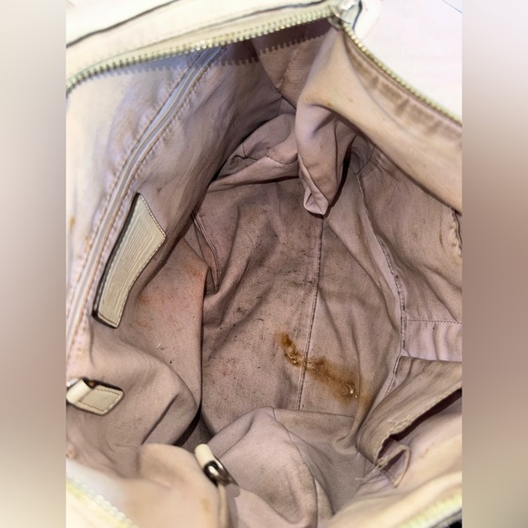 Coach Hampton F13811 White Leather Satchel Handbag Purse-READ - Picture 12 of 16